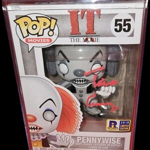 T. Curry Signed LE RICC Funko Pop/Tony Dakota(Orig. Georgie) Signed Raincoat Pro